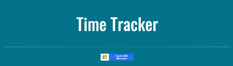 Screenshot of Time Tracker Web App Login Screen