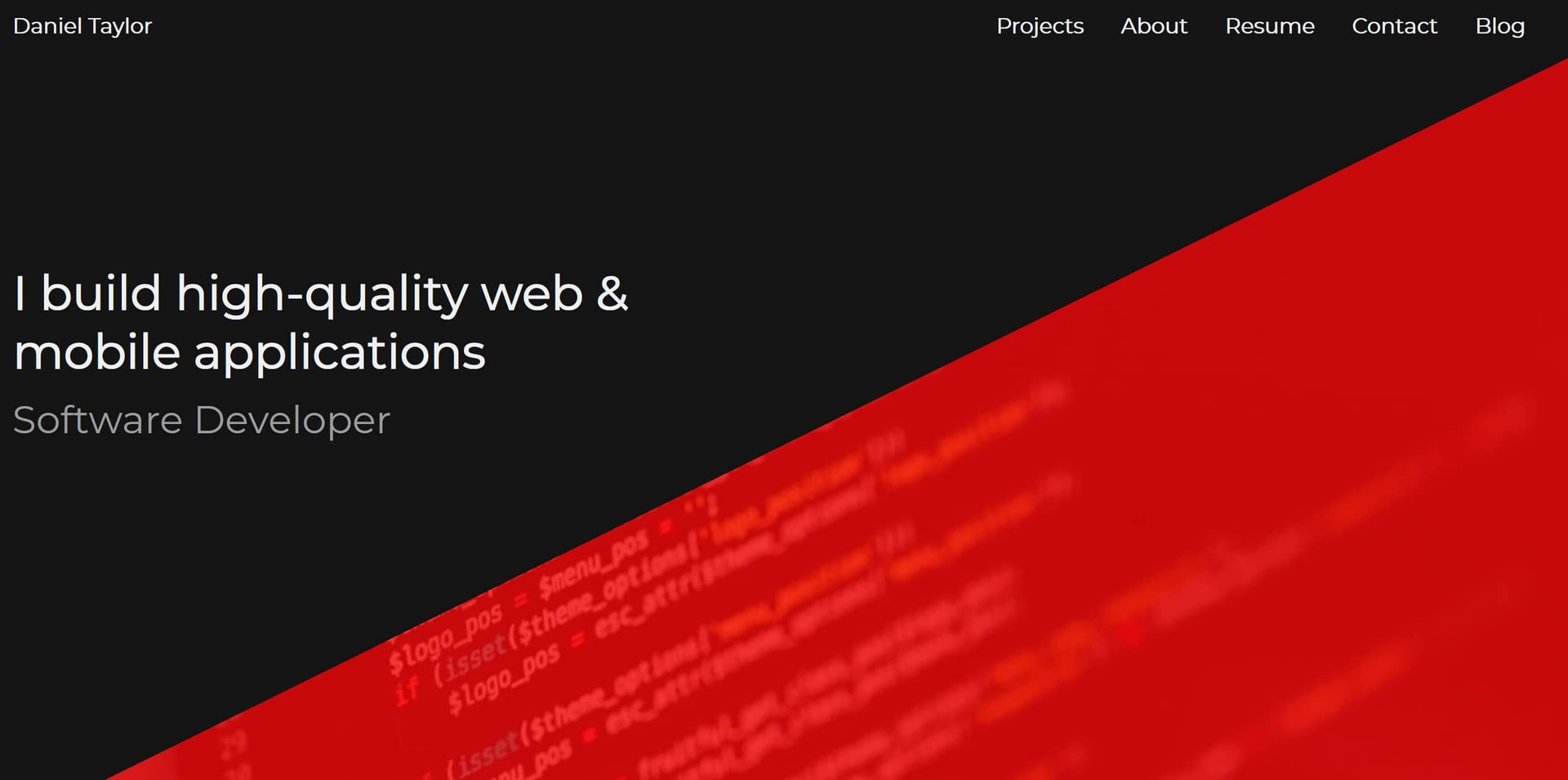 Screenshot of this sites original header.