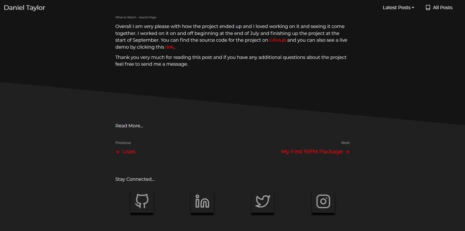 Screenshot of this sites blog post new footer. Screenshot of this sites blog post new footer.