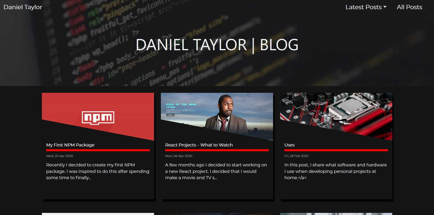Screenshot of this sites original blog home page. Screenshot of this sites original blog home page.