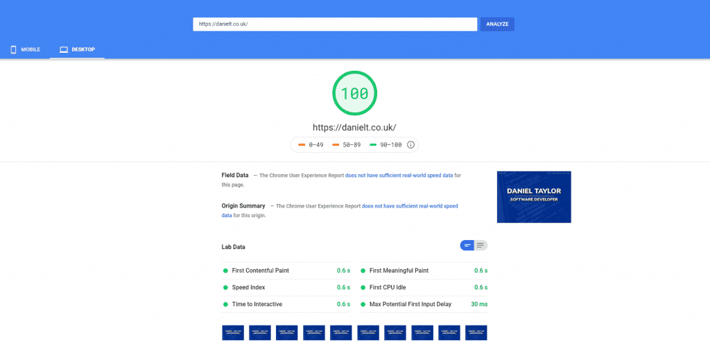 danielt.co.uk – New Speed Test Results