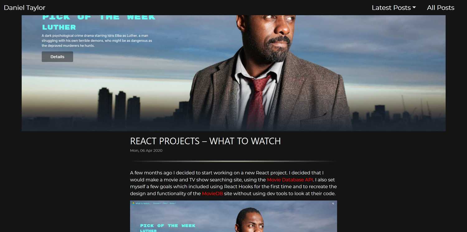 Screenshot of this sites original blog post header. Screenshot of this sites original blog post header.