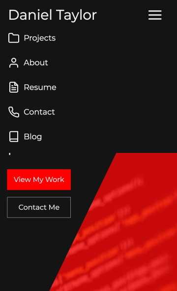 Screenshot of this sites updated mobile navbar. Screenshot of this sites updated mobile navbar.