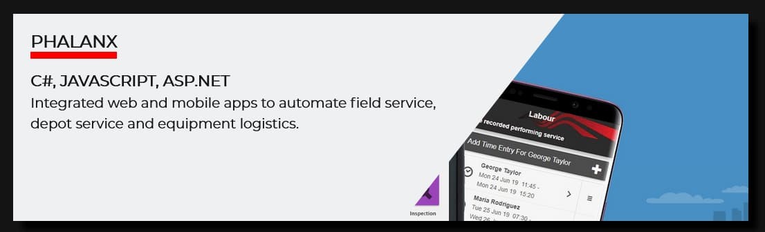 An example of key project details that are visible when hovering over a
project.